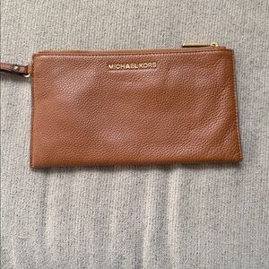 Michael Kors Tan Leather Clutch